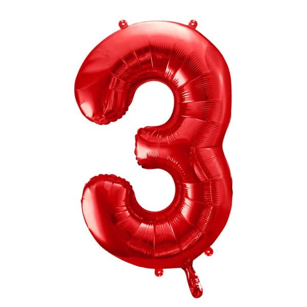 Crveni balon broj 3