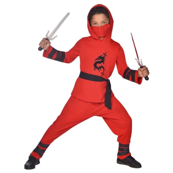Kostim Ninja Warrior crveni 10 - 12 godina