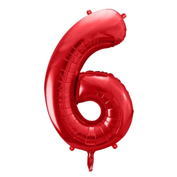 Crveni balon broj 6