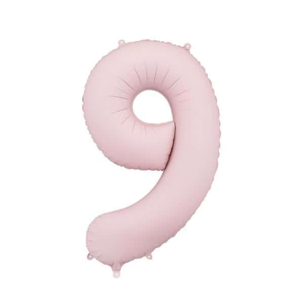 Svijetlorozi balon broj 9