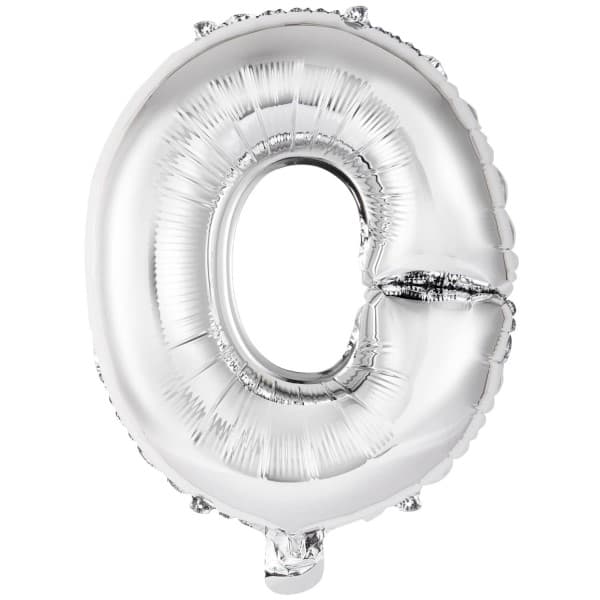 Srebrni balon slovo O 1