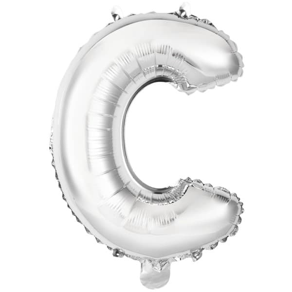 Srebrni balon slovo C 1