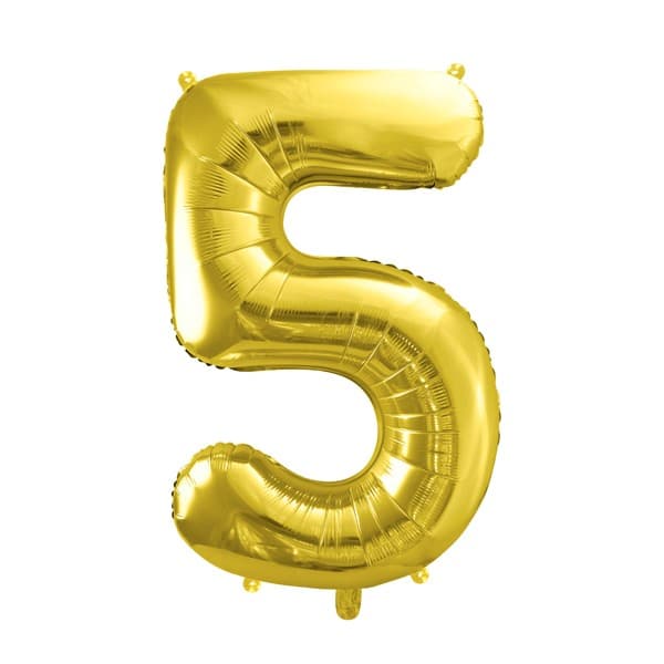 Svijetlozlatni balon broj 5 1