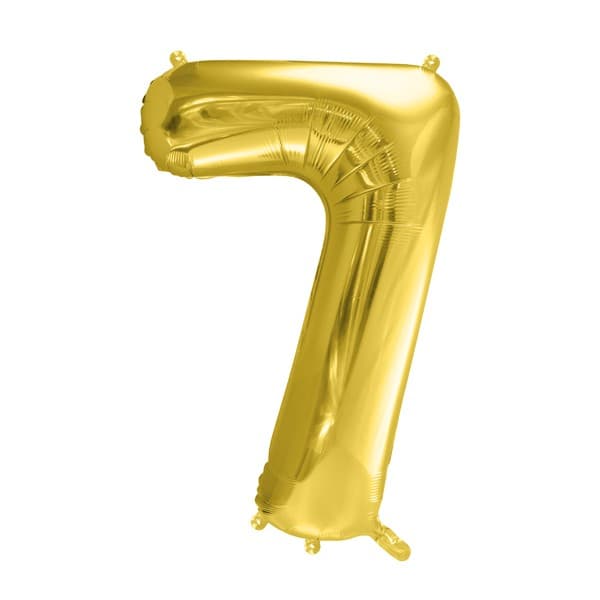 Svijetlozlatni balon broj 7 1