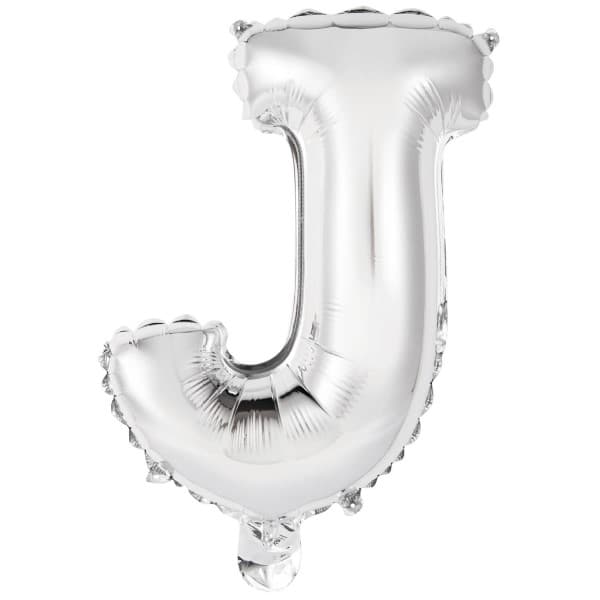 Srebrni balon slovo J 1