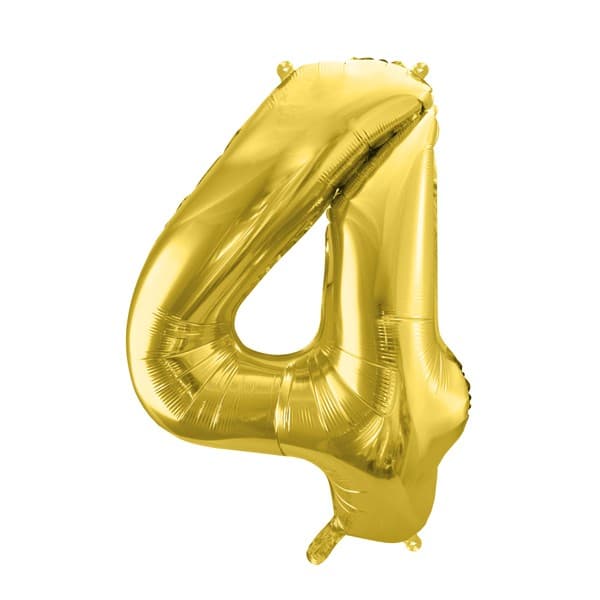 Svijetlozlatni balon broj 4 1